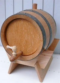 Weinfass aus Buchenholz mit 12 Liter Inhalt